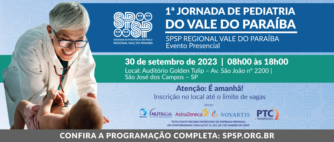 1ª Jornada de Pediatria do Vale do Paraíba – SPSP Regional Vale do Paraíba