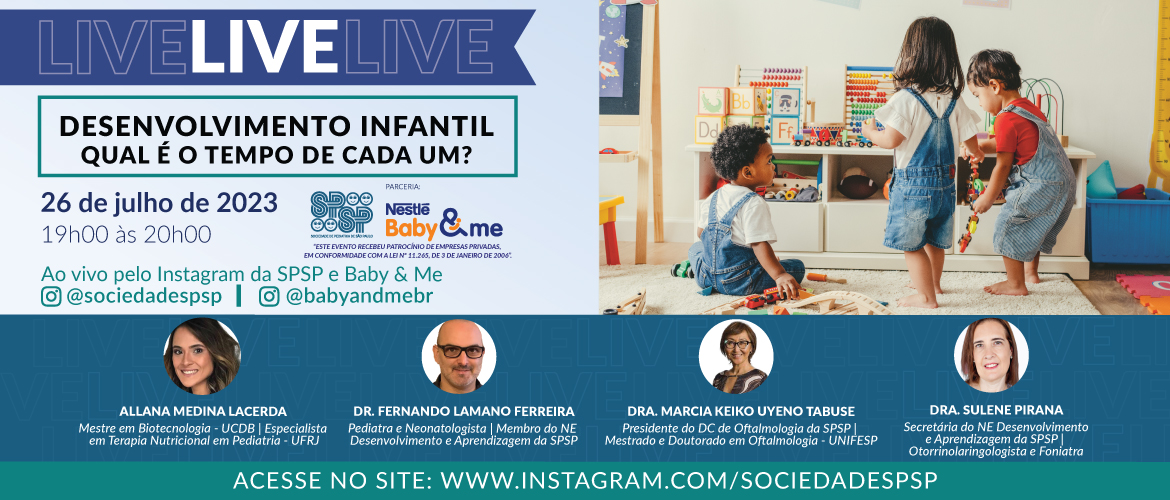 Live – Desenvolvimento Infantil. Qual é o tempo de cada um?