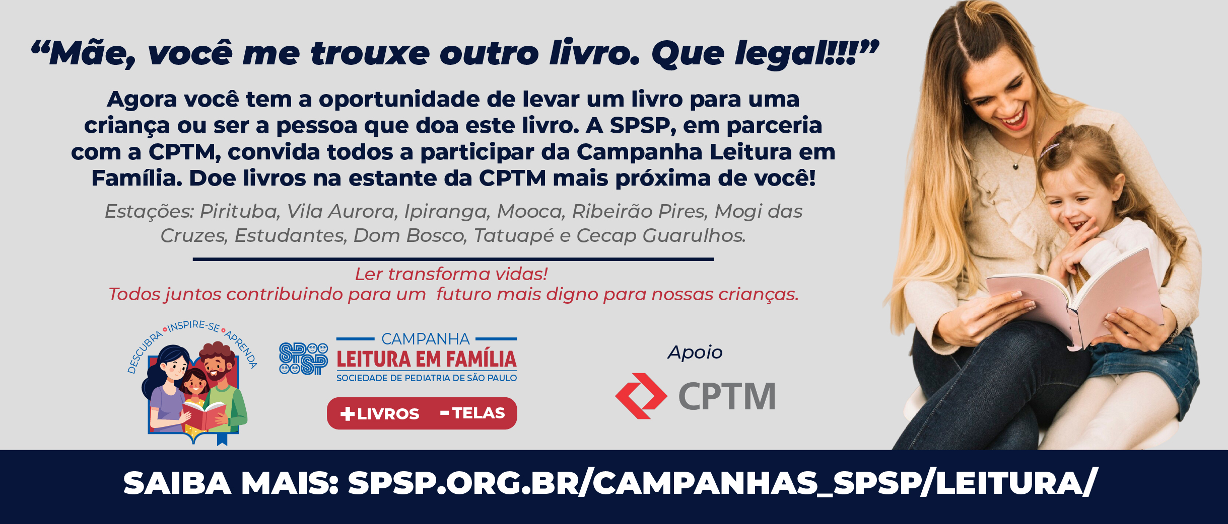 Ação de Mobilização em prol da Leitura – Campanha Leitura em Família