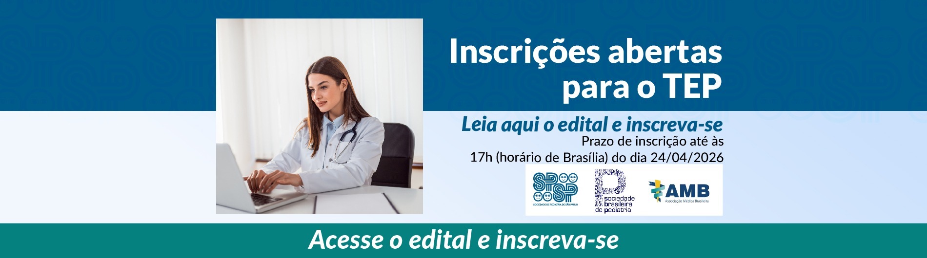 Inscrições Abertas para o Exame Nacional para Obtenção do Título de Especialista em Pediatria (TEP) 2026