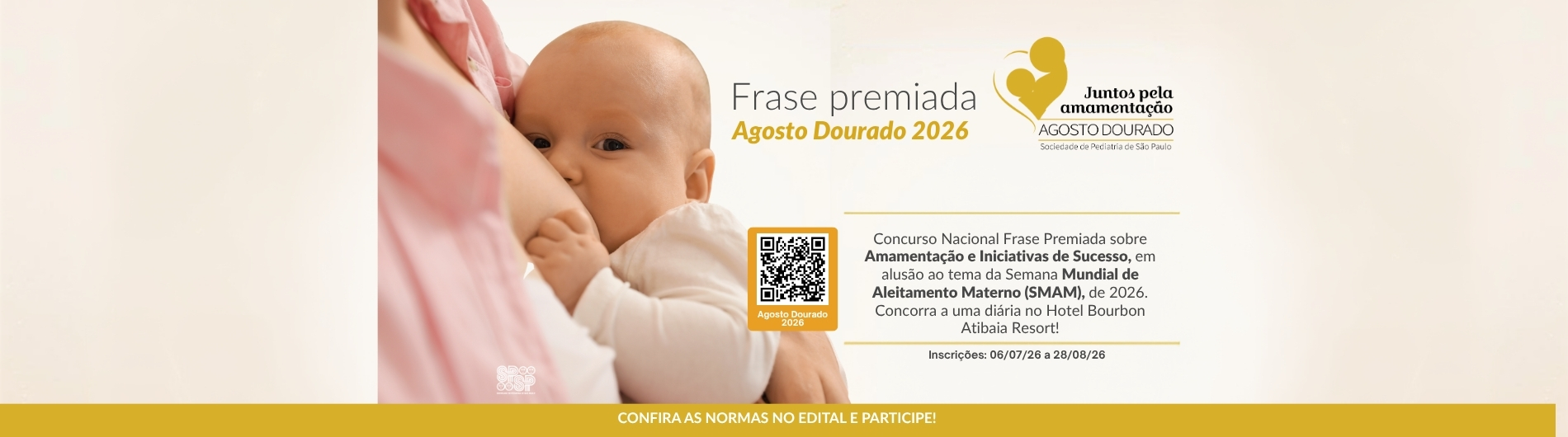 Agosto Dourado: Concurso Frase Premiada sobre Amamentação e Iniciativas de Sucesso