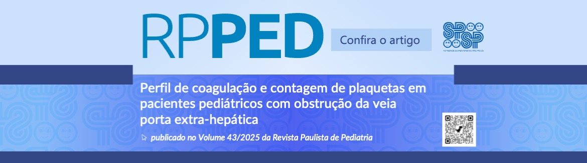 RPPED: Perfil de coagulação e contagem de plaquetas em pacientes pediátricos com obstrução da veia porta extra-hepática